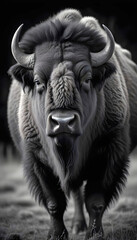 Fototapeta premium Buffalo Wildlife Majestic Nature Life Poster Wallpaper