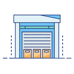 loading dock icon, loading dock vector illustration-simple illustration of loading dock, perfect for loading dock logos and icons