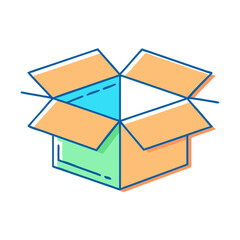 opened package icon, opened package vector illustration-simple illustration of opened package, perfect for opened package logos and icons