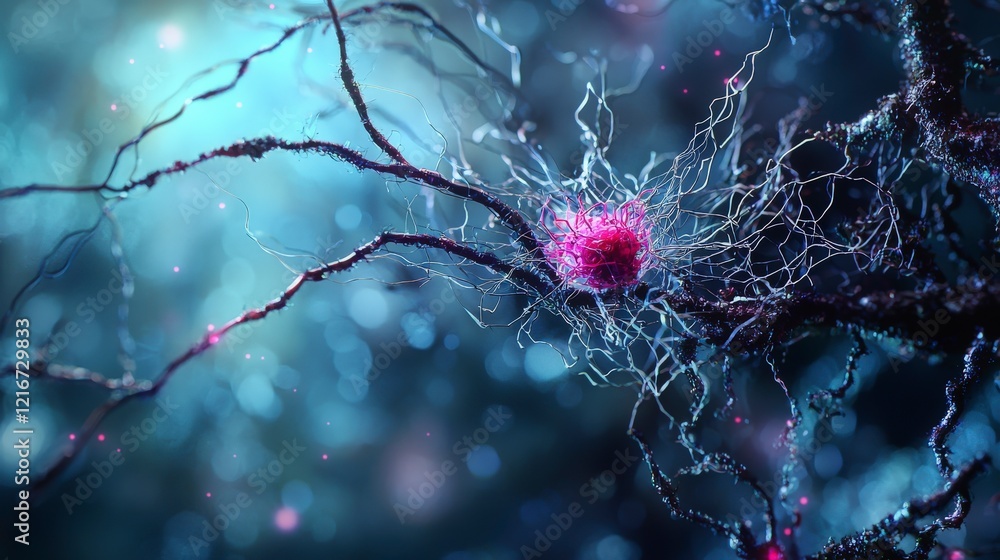 Aufkleber Digital transformation in neural networks virtual environment visual content technology abstract concept