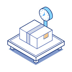 package weight icon, package weight vector illustration-simple illustration of package weight, perfect for package weight logos and icons