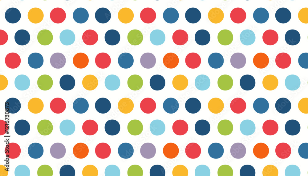 Poster colorful polka dots pattern repeat background