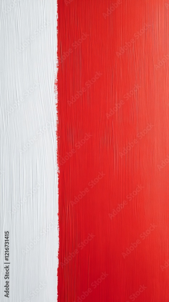 Aufkleber bold monochromatic red gradient in textured paint dynamic visual art for modern interior design and 