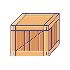 shipping crate icon, shipping crate vector illustration-simple illustration of shipping crate, perfect for shipping crate logos and icons
