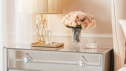 Elegant Table Setting with Gold Accents and Floral Centerpiece