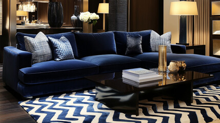Modern L-Shaped Sectional Sofa in Contemporary Living Room