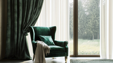 Luxurious Swivel Accent Chair in Modern Interior