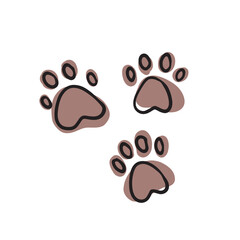 Cute paw prints in a simplistic design. Perfect for animal, pet care, or wildlife themes.