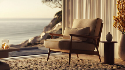 Luxurious Swivel Accent Chair in Modern Interior