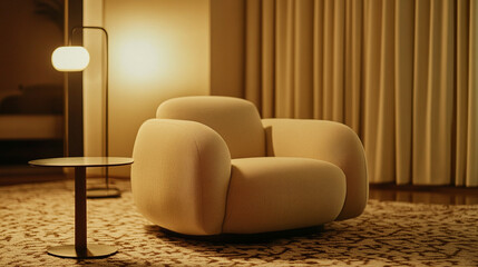 Luxurious Swivel Accent Chair in Modern Interior