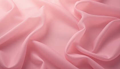 Obraz premium Soft pink chiffon fabric with airy flowing folds.