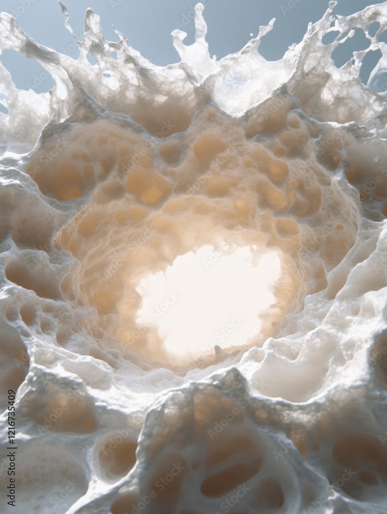 Aufkleber elegant astro visualization intricate foam sculpture capturing solar dynamics and turbulence - innov