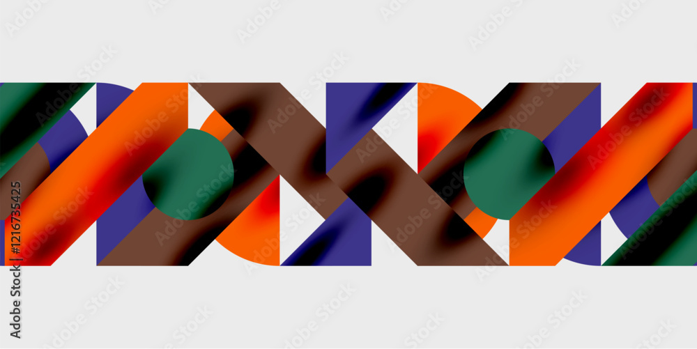 Poster Vibrant abstract background circles with smooth gradients, creating a dynamic and modern design. Ideal for creative, tech, or contemporary-themed projects