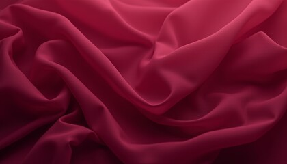 Obraz premium Deep red chiffon fabric with dramatic flowing folds.