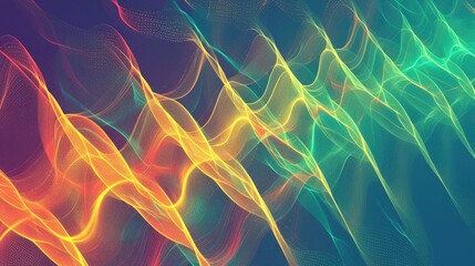 Obraz premium Abstract waves of color flowing in vibrant patterns, creating a dynamic visual experience.