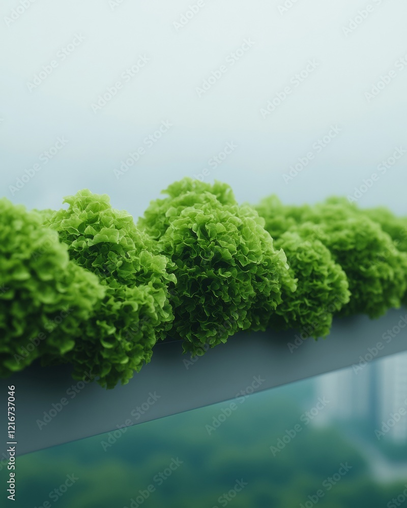 Poster sustainable urban design bioengineered vertical garden with led automation for green innovation in m