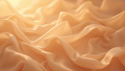 Fototapeta premium Cream chiffon fabric with glowing light accents.