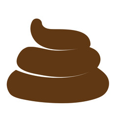 simple, brown, stylized poop icon with smooth curves on a white background. minimalistic, cartoonish, and bold for print, brochures, stands, poster design design.