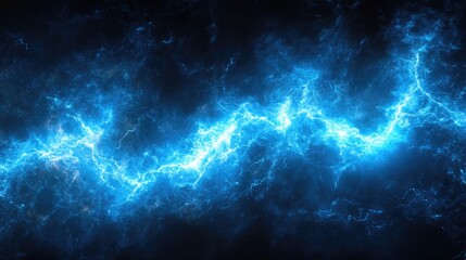 Fototapeta premium Abstract Blue Energy Stream A Cosmic Flow of Light and Power
