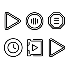 Fototapeta premium Customizable Vector Icons. Creative Vector Icons Pack. Sleek Vector Icons for Design. Vector Icons Collection.