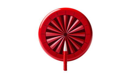 Red Circular Target Design, Minimalist Modern Graphic Resource for Branding and Professional Projects, transparent background.