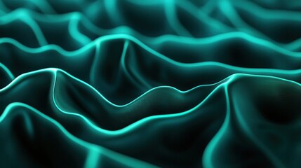 Fototapeta premium Abstract Turquoise Fabric Waves