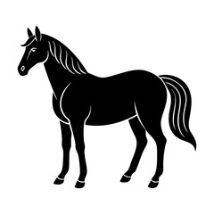 horse silhouette vector illustration