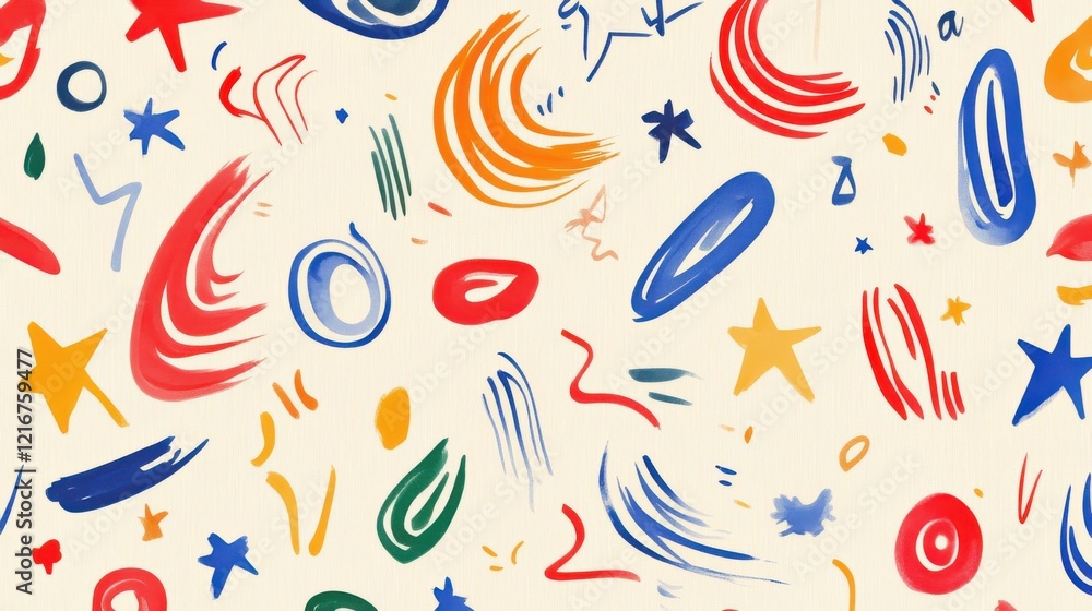 Poster vibrant abstract pattern with colorful shapes and swirls for creative backgrounds
