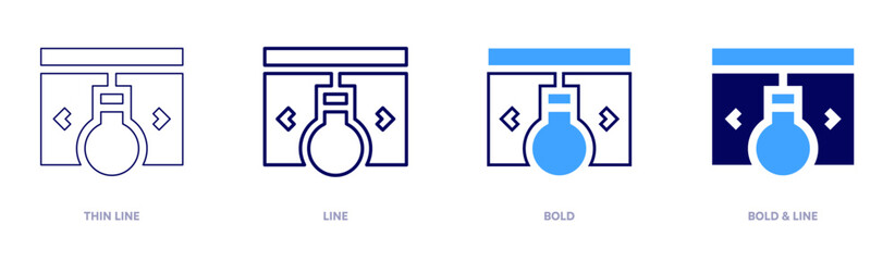 Office idea icon in 4 different styles. Thin Line, Line, Bold, and Bold Line. Duotone style. Editable stroke