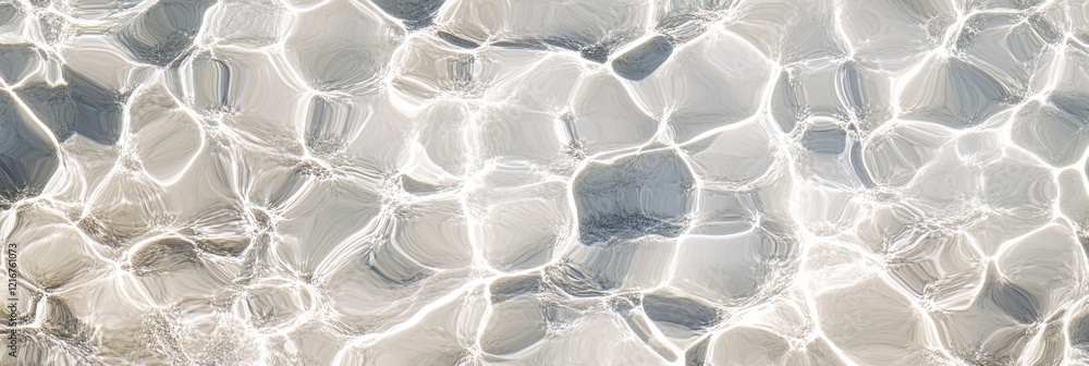Poster sunlight filtering through clear water creating patterns and reflections