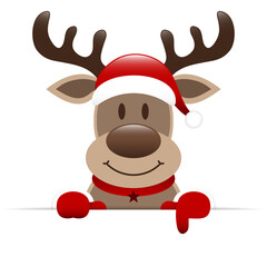 Rentier Horizontales Banner Zeigt Nach Unten Dunkelrot