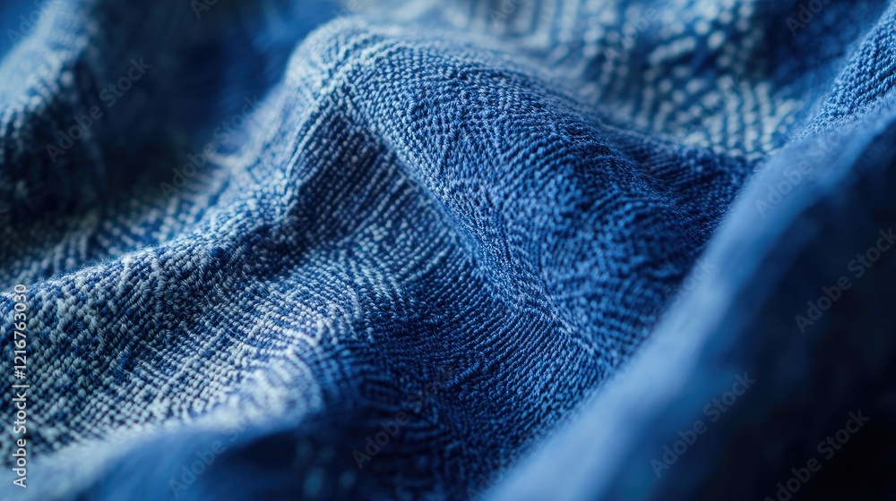 Poster close-up of cotton fabric towel texture, showcasing intricate weaving and soft patterns in abstract 