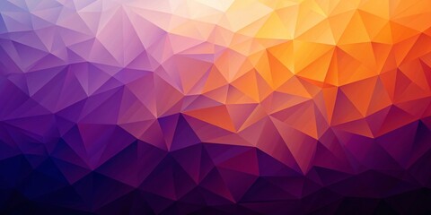 Obraz premium Abstract Orange Purple Gradient Polygon Background with Copy Space - Modern Geometric Design