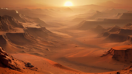 sunrise over mars