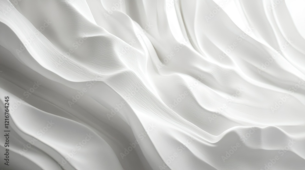Aufkleber crumpled and creased white poster paper texture, emphasizing simplicity and subtle abstract patterns