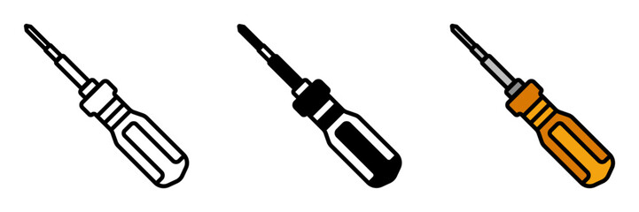 Fototapeta premium Screwdriver is a tool for driving or removing screws, available in various tip styles for different screw heads.