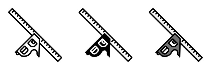 Carpenter's square ensures accurate right angles and measurements for woodworking or construction projects.