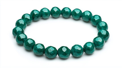 Obraz premium green bracelet isolated on white