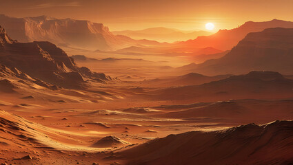 sunrise over mars