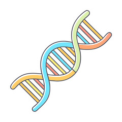 dna strand icon, dna strand vector illustration-simple illustration of dna strand, perfect for dna strand logos and icons
