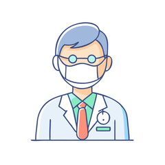 doctor icon, doctor vector illustration-simple illustration of doctor, perfect for doctor logos and icons
