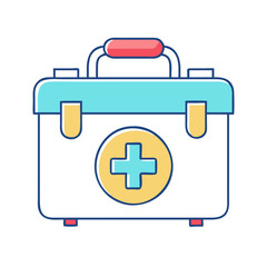 first aid kit icon, first aid kit vector illustration-simple illustration of first aid kit, perfect for first aid kit logos and icons