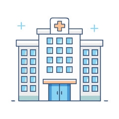 hospital building icon, hospital building vector illustration-simple illustration of hospital building, perfect for hospital building logos and icons