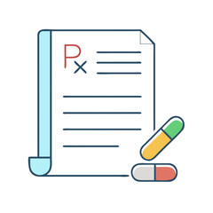 prescription icon, prescription vector illustration-simple illustration of prescription, perfect for prescription logos and icons