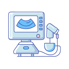 ultrasound machine icon, ultrasound machine vector illustration-simple illustration of ultrasound machine, perfect for ultrasound machine logos and icons