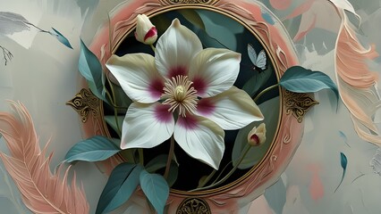 pink lily in a vase