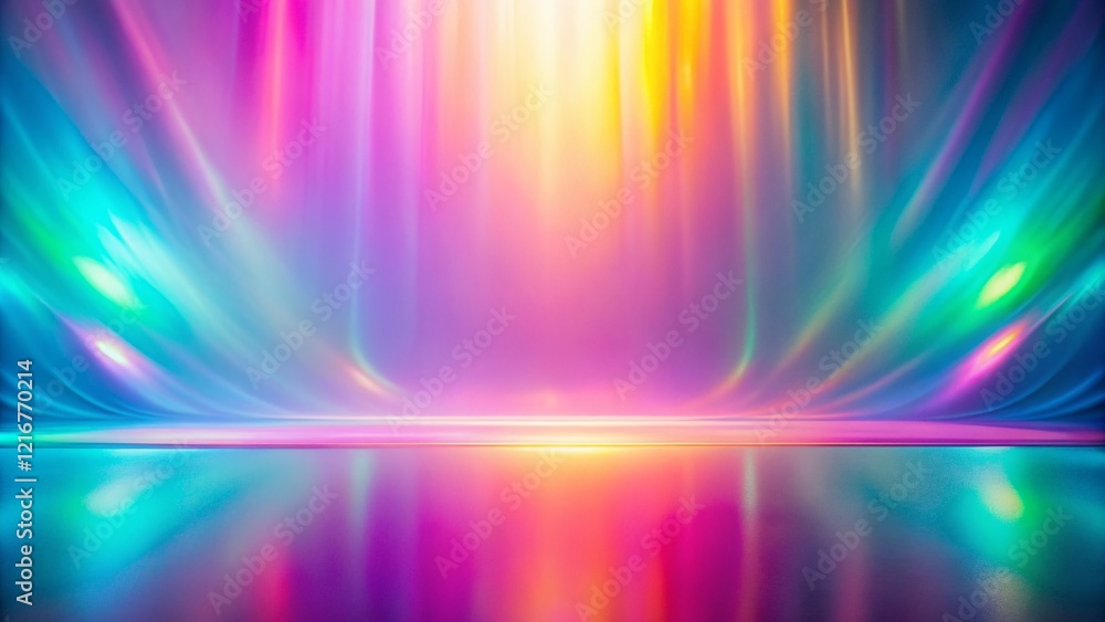 Aufkleber abstract soft pastel light refraction background - dreamy color gradient texture for design