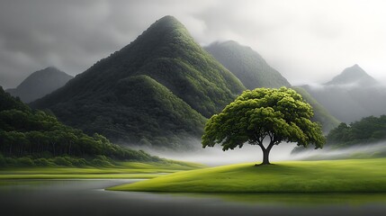 Majestic color pencil art of a waterfall cascading into a lush valley, with mist effects and vibrant plant details, ultra-realistic, photo-realistic, highly detailed, 