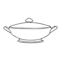 vegetable dish sketch vector illustration