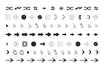 Arrow icon set.Arrow Black arrows icons.Arrows vector collection.illustration EPS10 